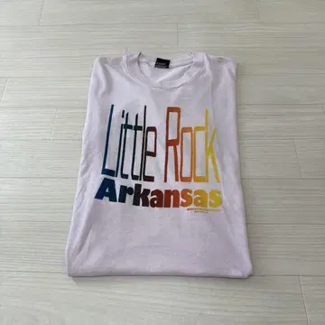 90년대 little ROCK Arkansas 로고 티셔츠