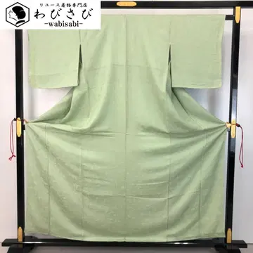 이로무지 옅은 연두색 꽃무늬 원단 패턴 가드 가공, 시침실 K-4729