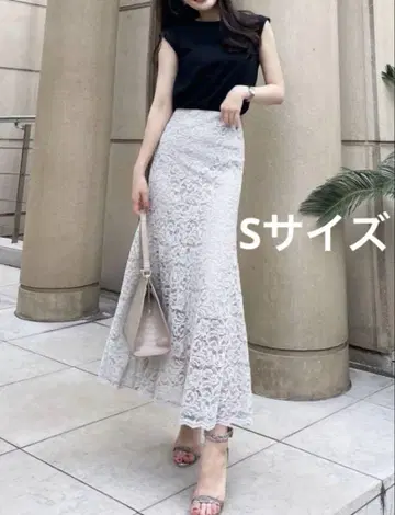 [ anuans ] 레이스 머메이드 스커트