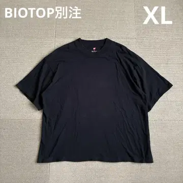 BIOTOP 별주 헤인즈 모크넥 T 블랙 반팔 XL 셔츠