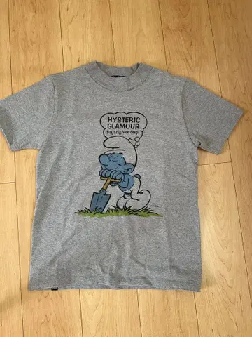 HYSTERIC GLAMOUR 스머프 티셔츠 그레이