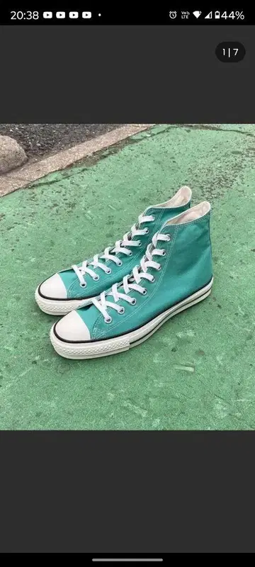 컨버스 하이컷 스니커즈 터콰이즈 일본제