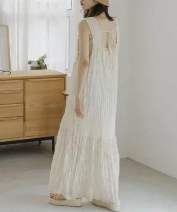 kastane 시어 자카드 레이스 민소매 원피스