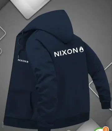 NIXON 네이비 집업 후디 XXL