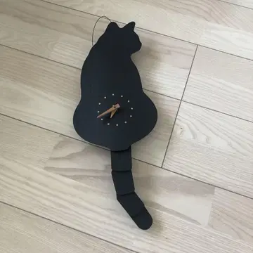 타치키치 고양이 검은 고양이 시계 벽걸이 시계