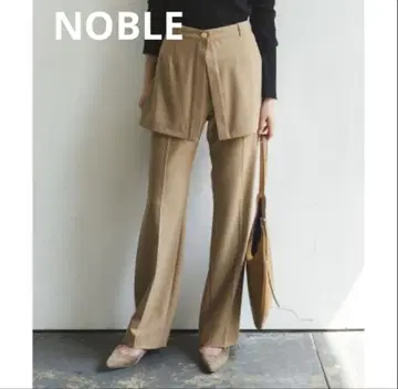 노블 NOBLE 커버 스커트 레이어드 팬츠 베이지