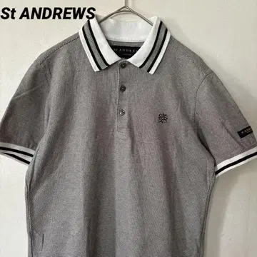 St ANDREWS 세인트앤드루스 골프웨어 피케 셔츠 그레이 계열