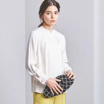 [새상품] UNITED ARROWS 블라우스 밴드 칼라 셔츠