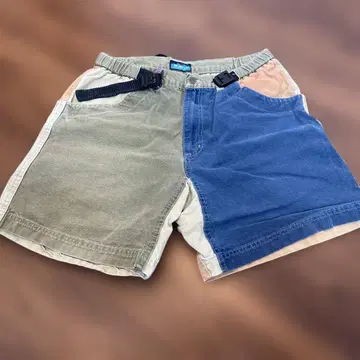 카키 네이비 투톤 숏팬츠