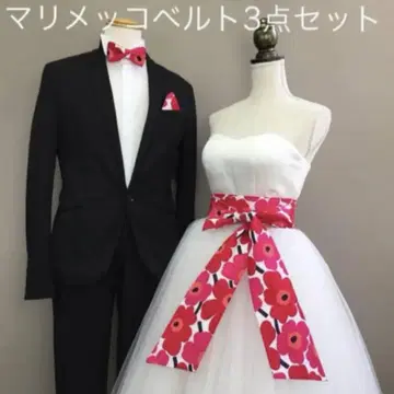 마리메꼬 결혼식 새시 벨트 3점