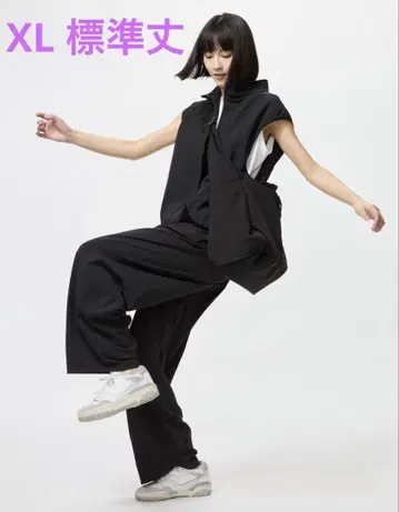 UNIQLO 울트라 스트레치 액티브 와이드 팬츠 XL 블랙