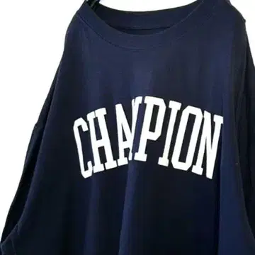 챔피온 CHAMPION 로고 티셔츠 2XL 네이비 곤색 구제 의류