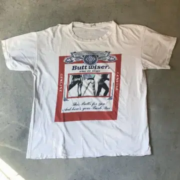 80년대 90년대 티셔츠 Budweiser 패러디 헤짐 야마다 렌