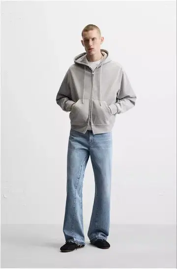 부츠컷 데님 플레어 데님 라이트 블루