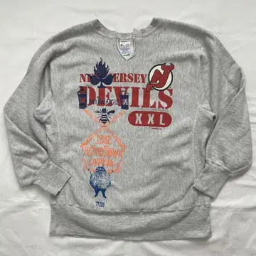 [ Champion ] 90년대 SWEAT USA 자수 택 그레이 L