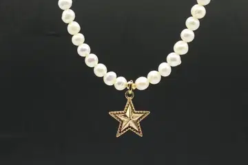 새상품급 세인츠 스타 담수 펄 목걸이 펜던트 SAINTS