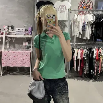 랄프 로렌 피케 셔츠 피치 여성용 랄프 폴로 그린