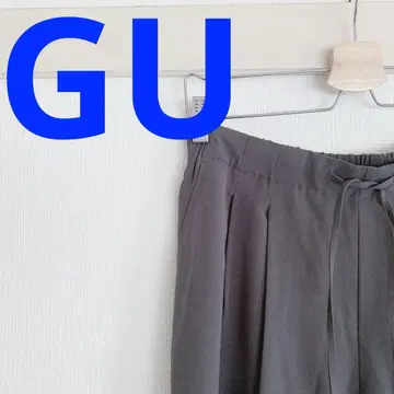 GU 지유 드레이프 와이드 팬츠 이지 팬츠 그레이 XL 사이즈