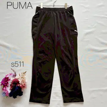 푸마 트랙 팬츠 저지 속기모 로고 블랙 PUMA [M]