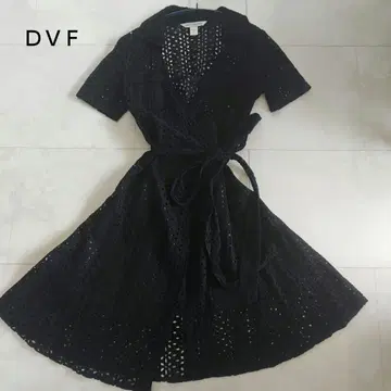 DIANE von FURSTENBERG 컷워크 레이스 랩 원피스