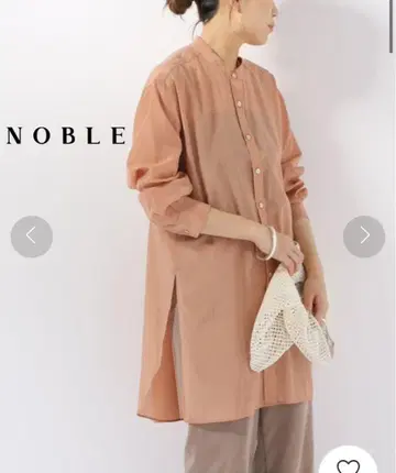 [새상품 택 포함] NOBLE 시어 셔츠 코튼 밴드 카라 셔츠
