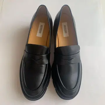 Macintosh 블랙 가죽 로퍼 25cm