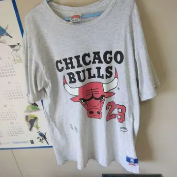 NUTMEGMILLS CHICAGO BULLS 티셔츠 USA 제 그레이