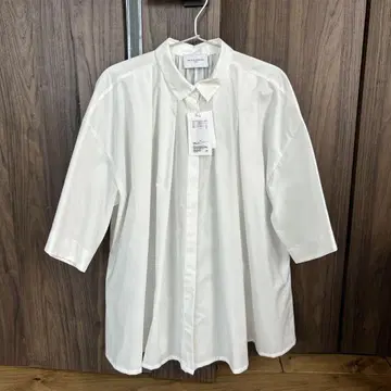 UNITED ARROWS 화이트 5부 소매 셔츠