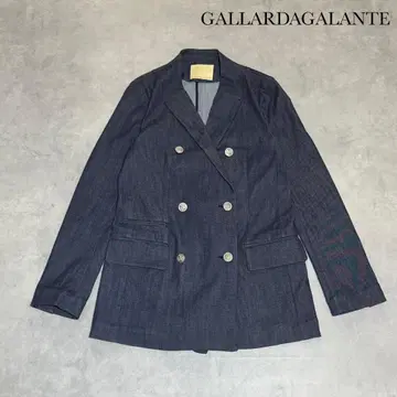 GALLARDAGALANTE 각인 버튼 더블 데님 자켓 R263