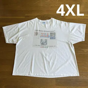 Delta 슈퍼볼 포토 프린트 티셔츠 4XL 화이트 킹 오바마