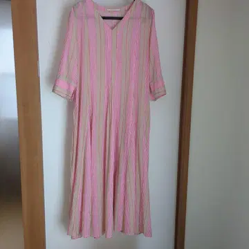 누키테파 스트라이프 롱 원피스
