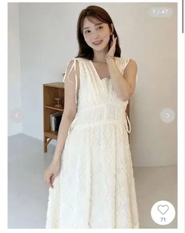 미사용 새상품 snidel 원피스 자카드 드로스트 디테일 원피스
