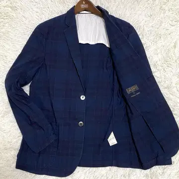 [새상품급] BEAMS+ 테일러드 자켓 체크 무늬 네이비 M