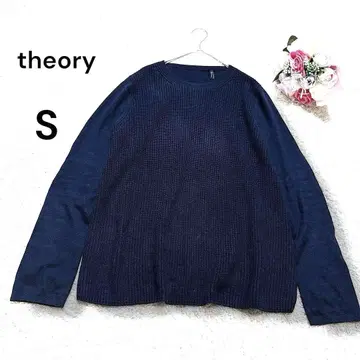 [띠어리 theory] 캐시미어 코튼 크루넥 니트 풀오버 네이비 S