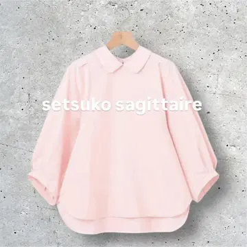 [새상품급] 세츠코사지테르 x 쿠미쿄쿠 하이카운트 소프트 타프타 블라우스