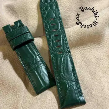 cro-1904 크로커다일 시계 벨트 그린 러그 폭 22mm