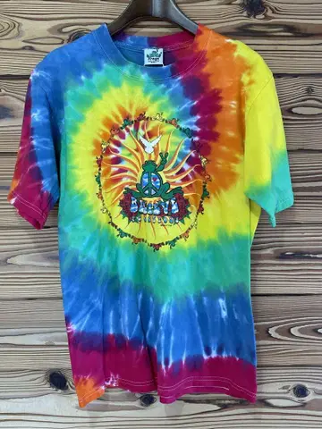 A00392 Peace FRogs 타이다이 패턴 빅 T셔츠