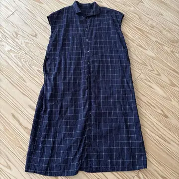 nest Robe 네스트로브 체크 무늬 셔츠 원피스 프렌치 슬리브