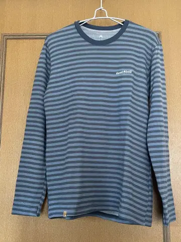 메리노울 플러스 보더 롱 슬리브 T Men's M 사이즈 네이비