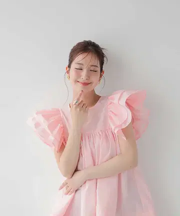 fit more 엔젤 슬리브 블라우스