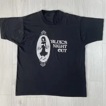 빈티지 90년대 싱글 스티치 티셔츠 BLUES NIGHT OUT