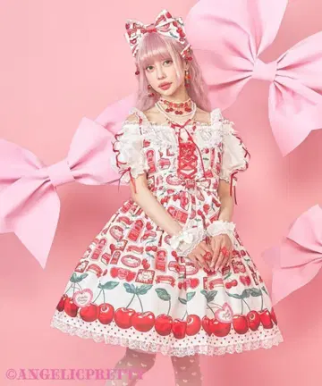 Cherry Jam Label JSK 화이트 Angelic Pretty