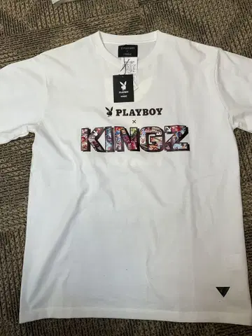 PLAYBOY x KINGZ 콜라보 티셔츠 화이트