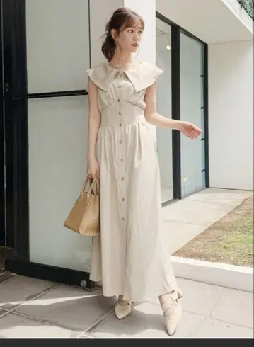 [dazzlin] 빅 카라 레이스업 민소매 원피스
