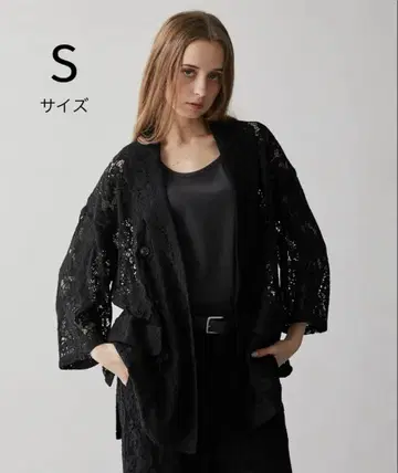 [ CLEL ] 루즈 코드 레이스 반팔 더블 테일러드 자켓