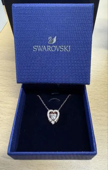 [ SWAROVSKI ] 핑크 골드 댄싱 스톤 목걸이