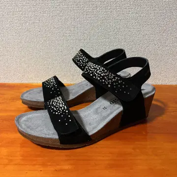 1회 착용 메피스토 샌들 블랙 23.5cm 37