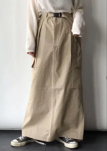 PHEENY/COTTON NYLON DUMP MILITARY SKIRT