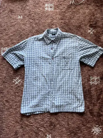 KAVU 체크 무늬 반팔 셔츠 S 사이즈