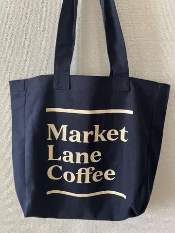 [미사용 새상품] Market Lane Coffee 에코백 네이비